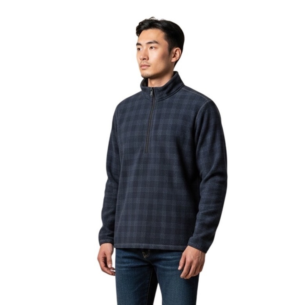 Horn Legend Mens Wool Blend Quarter Zip Size Large